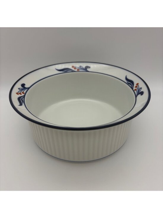 Dansk Other - Dansk Bistro Maribo 8 Inch Round Vegetable Serving Bowl Blue Red Berry Japan Vtg